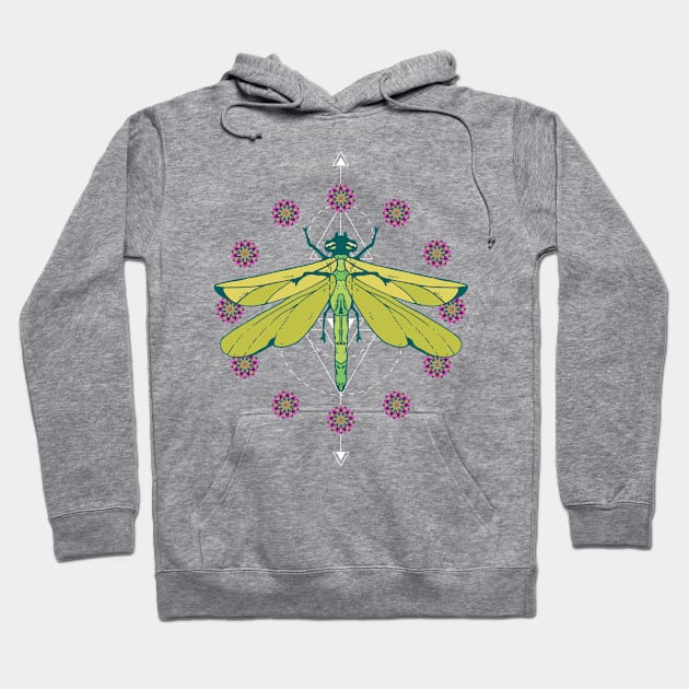 Dragonfly Yoga Teacher Mandala Yoga Yoga Instructor Spiritual Hoodie by Toeffishirts